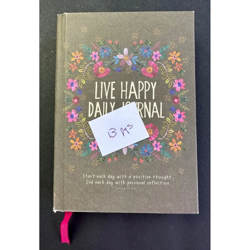 Natural Life Undated Live Happy Daily Journal Thoughts Reflections Book *READ*